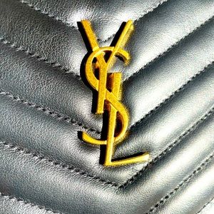 Saint Laurent Medium Leather Wristlet